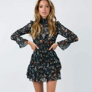 NWT Princess Polly Evergreen Bloom Mini Dress Sz 0